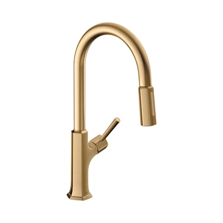 Hansgrohe Locarno 1.75 GPM Pull Down Kitchen Faucet HighArc Spout with Magnetic Docking & Toggle Spray Diverter - Limited Lifetime Warranty Brushed Bronze