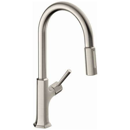 Hansgrohe Locarno 1.75 GPM Pull Down Kitchen Faucet HighArc Spout with Magnetic Docking & Toggle Spray Diverter - Limited Lifetime Warranty Steel Optic