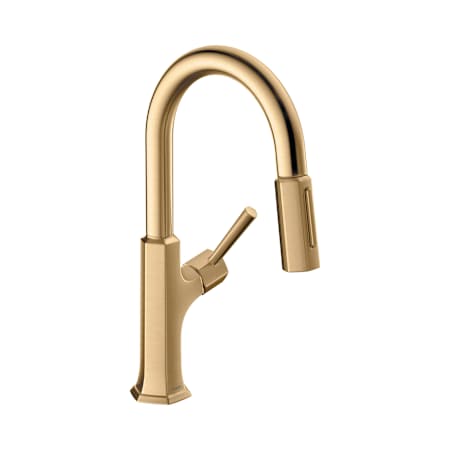Hansgrohe Locarno 1.75 GPM Pull Down Prep Kitchen Faucet with Magnetic Docking & Toggle Spray Diverter - Limited Lifetime Warranty Brushed Bronze