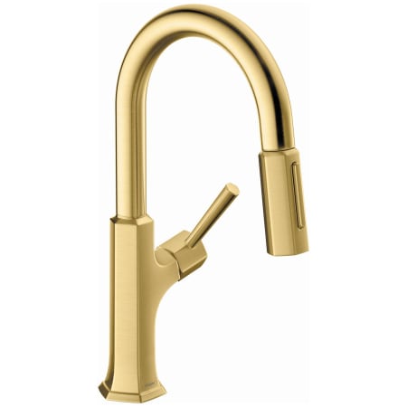 Hansgrohe Locarno 1.75 GPM Pull Down Prep Kitchen Faucet with Magnetic Docking & Toggle Spray Diverter - Limited Lifetime Warranty Brushed Gold Optic