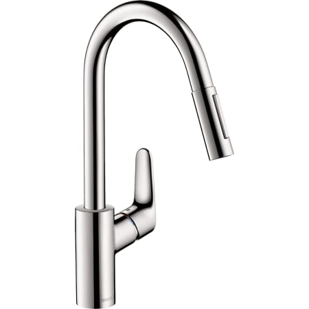 Hansgrohe Focus 1.5 GPM Single Hole Pull Down Kitchen Faucet with Magnetic Docking & Locking Spray Diverter - Limited Lifetime Warranty Chrome