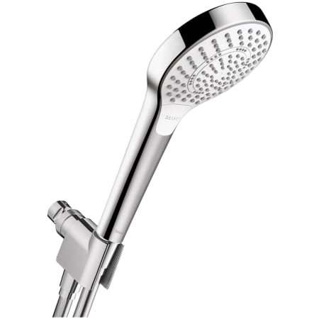 Hansgrohe Croma Select S 1.75 GPM Multi Function Hand Shower Package with Select and QuickClean Technologies - Includes Hose and Hand Shower Holder Chrome