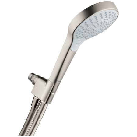 Hansgrohe Croma Select S 1.75 GPM Multi Function Hand Shower Package with Select and QuickClean Technologies - Includes Hose and Hand Shower Holder Brushed Nickel