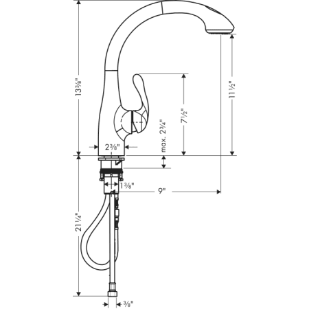 Hansgrohe-06461LF-Dimensional Drawing