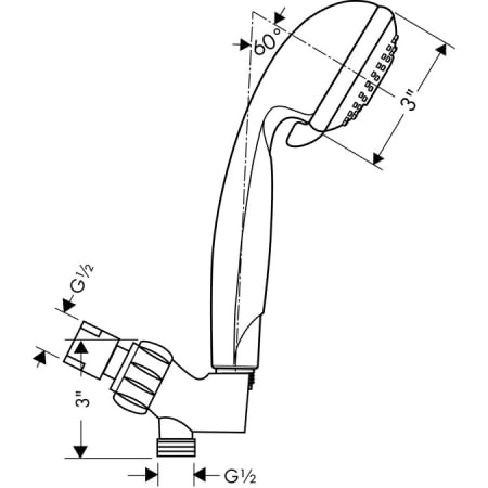 Hansgrohe-06495-Dimensional Drawing