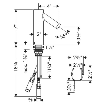 Hansgrohe-10106-Dimensional Drawing