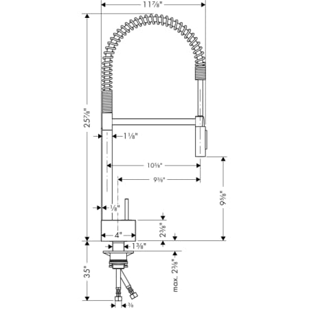 Hansgrohe-10820-Dimensional Drawing