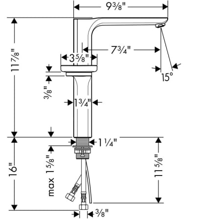 Hansgrohe-11034-Dimensional Drawing