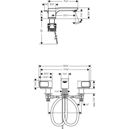 Hansgrohe-11041-Dimensional Drawing