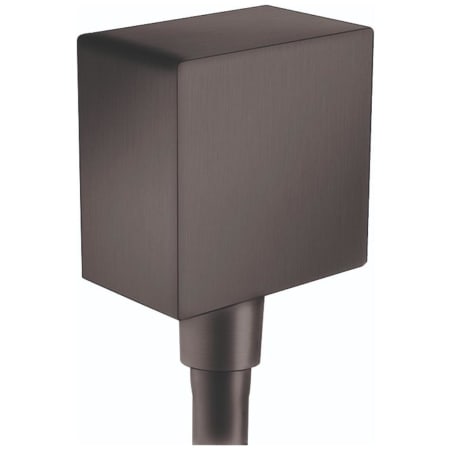 Hansgrohe FixFit Square 1/2" Connection Wall Supply Elbow - Limited Lifetime Warranty Brushed Black Chrome