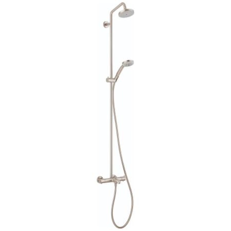 Hansgrohe Croma Thermostatic Showerpipe 150 1-Jet with Tub Filler, 2.0 GPM Brushed Nickel