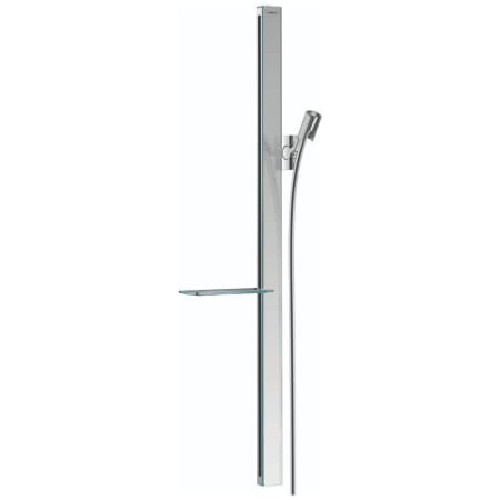 Hansgrohe Unica 36" Slide Bar with Shelf and Hand Shower Hose - Less Shower Head and Hand Shower Chrome