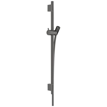 Hansgrohe Unica S 24" Slide Bar with 63" Techniflex Hose Brushed Black Chrome