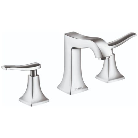 Hansgrohe Metris C 1.2 GPM Widespread Bathroom Faucet with EcoRight, Quick Clean, and ComfortZone Technologies - Drain Assembly Included Chrome