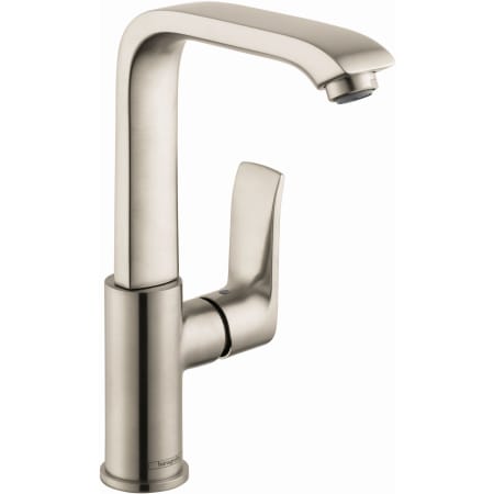 Hansgrohe Metris 1.2 GPM Single Hole Bathroom Faucet with EcoRight, Quick Clean, and ComfortZone Technologies - Drain Assembly Included Brushed Nickel