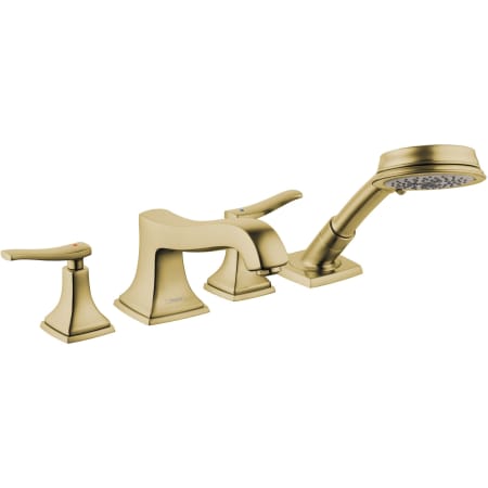 Hansgrohe Metropol Classic Deck Mounted Tub Filler with Built-In Diverter - Includes 1.8 GPM Hand Shower Brushed Bronze