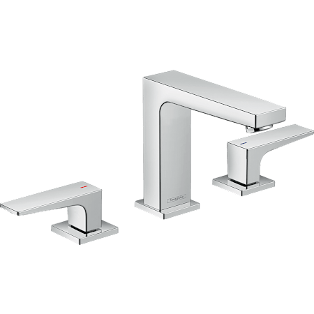 Hansgrohe Metropol Widespread Faucet 110 with Lever Handles and Pop-Up Drain, 0.5 GPM Polished Chrome