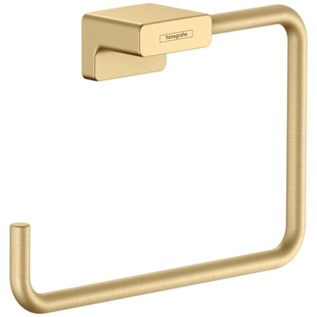 Hansgrohe AddStoris Q 7-7/16" Wall Mounted Towel Ring Brushed Gold Optic
