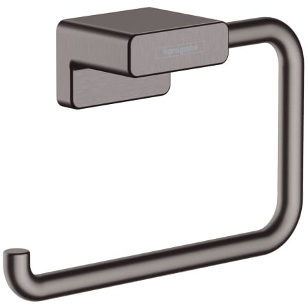 Hansgrohe AddStoris Wall Mounted Euro Toilet Paper Holder Brushed Black Chrome