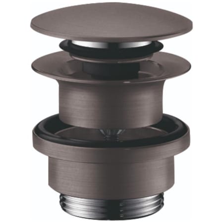 Hansgrohe Accessories 1-1/4" Push-Open Drain Assembly with Overflow Brushed Black Chrome