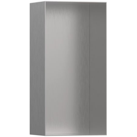 Hansgrohe XtraStoris Minimalistic Wall Niche with Open Frame 12"x 6"x 4" Brushed Stainless Steel