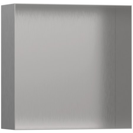 Hansgrohe XtraStoris Minimalistic Wall Niche with Open Frame 12"x 12"x 4" Brushed Stainless Steel