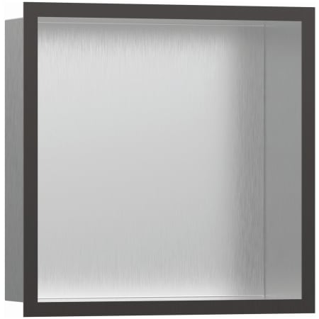 Hansgrohe XtraStoris Individual Wall Niche with Design Frame 12"x 12"x 4" Brushed Black Chrome