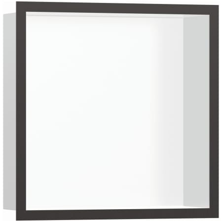 Hansgrohe XtraStoris Individual Wall Niche with Design Frame 12"x 12"x 4" Brushed Black Chrome