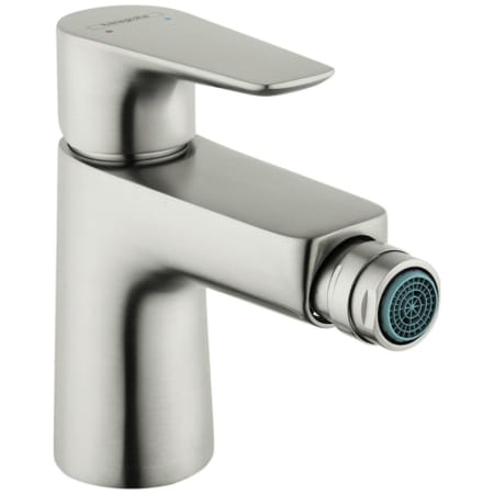 Hansgrohe Talis E 1.5 GPM Single Hole Horizontal Spray Bidet Faucet- Includes Metal Pop-Up Drain Assembly Brushed Nickel