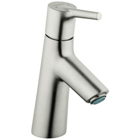 Hansgrohe Talis S 1.2 GPM Single Hole Bathroom Faucet with QuickClean, ComfortZone and EcoRight Technology - Includes Metal Pop-Up Drain Assembly Brushed Nickel