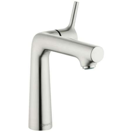 Hansgrohe Talis S 1.2 GPM Single Hole Bathroom Faucet with QuickClean, EcoRight and ComfortZone Technology - Includes Metal Pop-Up Drain Assembly Brushed Nickel
