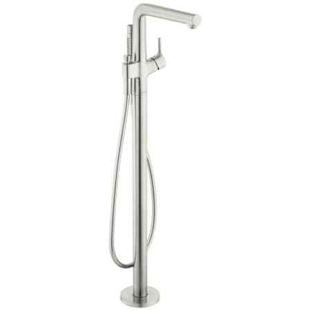 Hansgrohe Talis S Floor Mounted Tub Filler with Built-In Diverter and 1.75 GPM Hand Shower - Less Valve Brushed Nickel