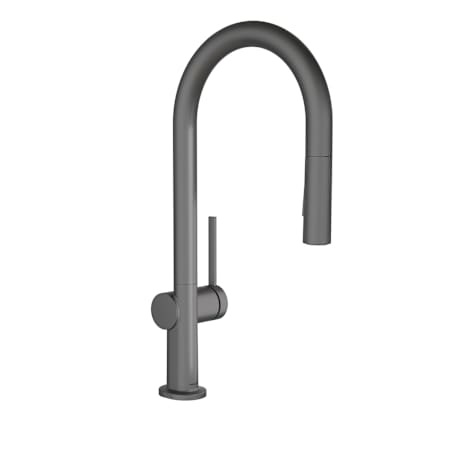 Hansgrohe Talis N 1.75 GPM Single Hole Pull Down Prep Kitchen Faucet - O Style Spout Brushed Black Chrome