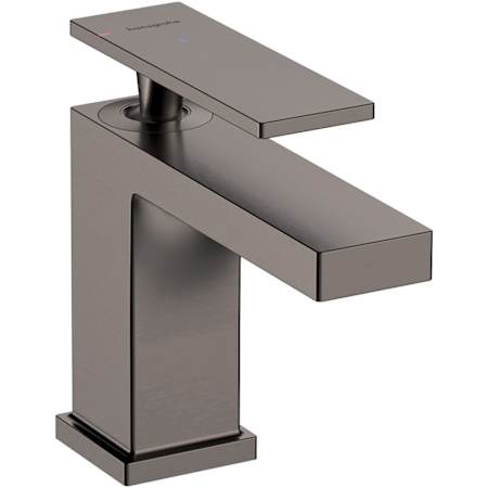 Hansgrohe Tecturis E 1.2 GPM Single Hole Bathroom Faucet with Pop-Up Drain Assembly with CoolStart Technology Brushed Black Chrome