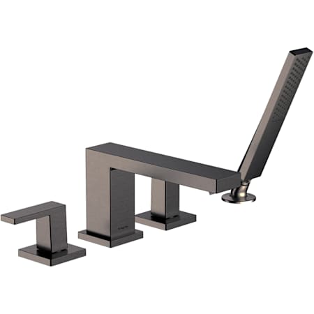 Hansgrohe Tecturis E Deck Mounted Roman Tub Filler with Built-In Diverter - Includes Hand Shower Brushed Black Chrome