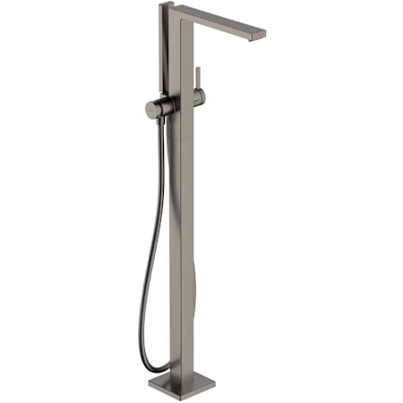 Hansgrohe Tecturis E Floor Mounted Tub Filler with Built-In Diverter - Includes Hand Shower Brushed Black Chrome