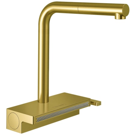 Hansgrohe Aquno Select 1.75 GPM Single Hole Pull Out Kitchen Faucet - Limited Lifetime Warranty Brushed Gold Optic