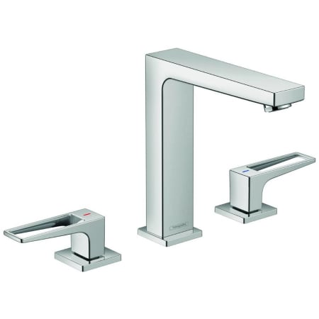 Hansgrohe Metropol 1.2 (GPM) Widespread Bathroom Faucet with Loop Handles and Pop-Up Drain - Limited Lifetime Warranty Chrome