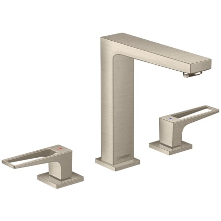 Hansgrohe Metropol 1.2 (GPM) Widespread Bathroom Faucet with Loop Handles Less Drain Assembly - Limited Lifetime Warranty Brushed Nickel
