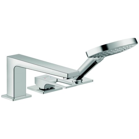 Hansgrohe Metropol Deck Mounted Roman Tub with Built-In Diverter - Includes1.8 GPM Hand Shower Chrome