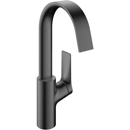 Hansgrohe Vivenis 1.2 GPM Vessel Single Hole Bathroom Faucet with Pop-Up Drain Assembly Brushed Black Chrome