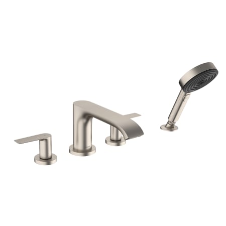 Hansgrohe Vivenis Deck Mounted Roman Tub Filler with Built-in Diverter - Includes Hand Shower Brushed Nickel