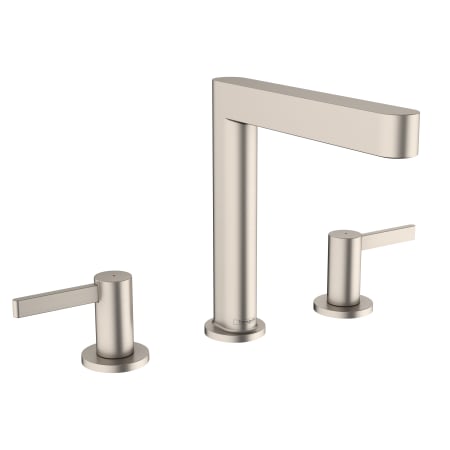 Hansgrohe Finoris 1.2 GPM Widespread Bathroom Faucet Less Pop-Up Drain Assembly Brushed Nickel