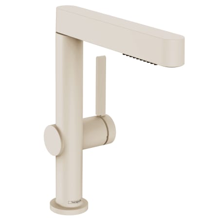 Hansgrohe Finoris 1.2 GPM Single Hole Bathroom Faucet with Pull-Out Spray Wand Brushed Nickel