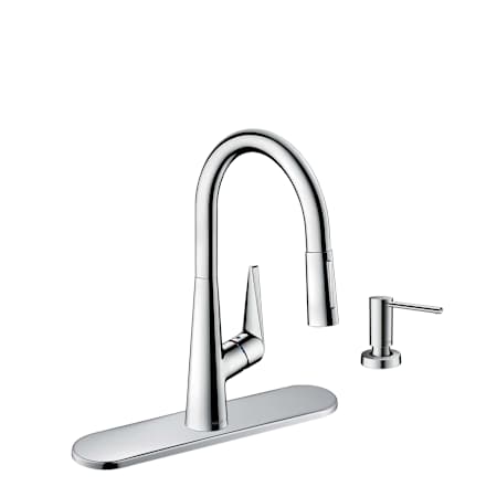 Hansgrohe Talis S 1.75 GPM Single Hole Pull Down Kitchen Faucet - Includes Escutcheon and Soap Dispenser Chrome