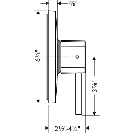 Hansgrohe-HSO-PuraVida-PB01-Pressure Balance Valve Trim Dimensional Drawing