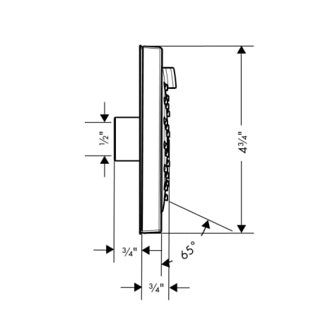 Hansgrohe-HSS-S-T03-Body Spray Dimensional Drawing