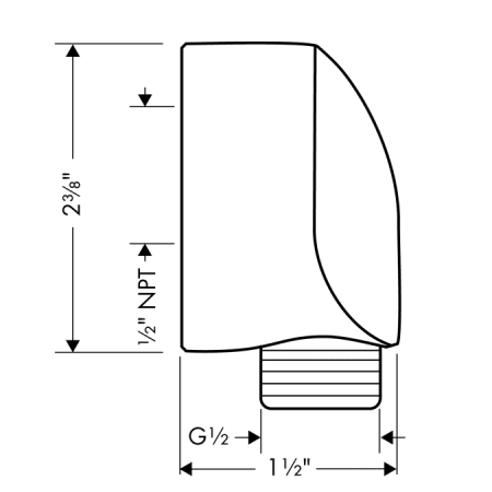 Hansgrohe-HSS-SE-T03-Wall Supply with Check Valves Dimensional Drawing