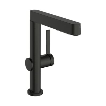 Hansgrohe Finoris 1.2 GPM Single Hole Bathroom Faucet Brushed Black Chrome