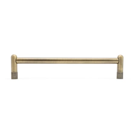 Hapny Home Knurled 12" Center to Center Modern Industrial Luxury Solid Brass Designer Appliance Handle / Pull Aged Brass
